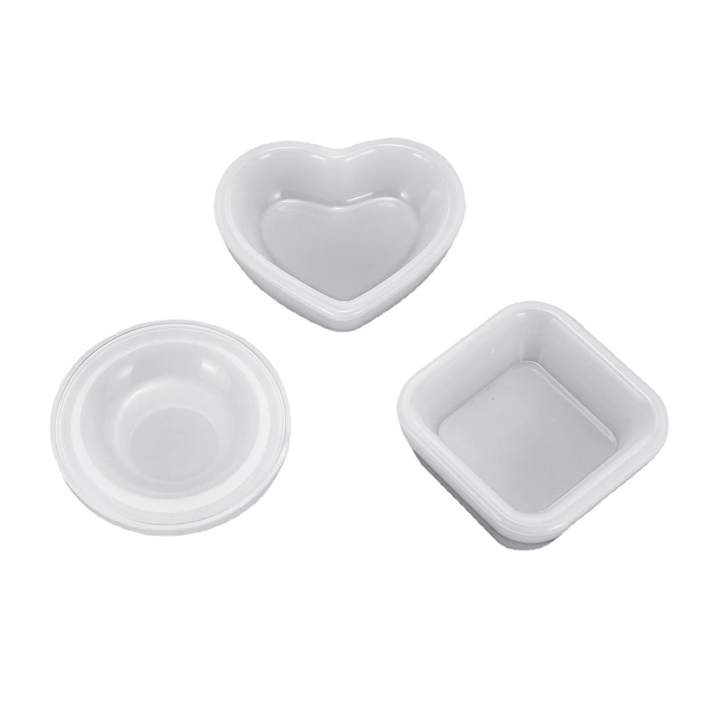 DIY Resin Casting Molds Heart Square Round Shape Mod Clear Silicone Craft Making Mould