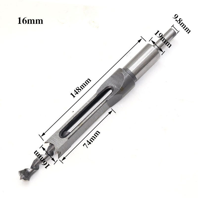 6mm-16mm Woodworking Square Hole Twist Drill Bit Square Auger Drill Mortising Chisel