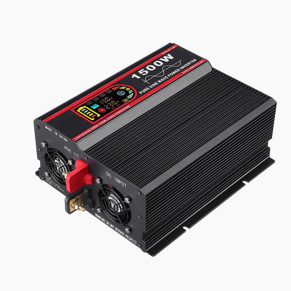 12V 1500W Car Power Inverter Intelligent Screen Pure Sine Wave For 220V EP1500W Converter With Remote Control