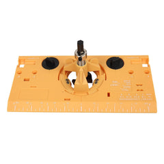35mm Concealed Hinge Jig Drill Guide for Accurate Woodworking - Easy DIY Tool with Carbide-Tipped Bit Included
