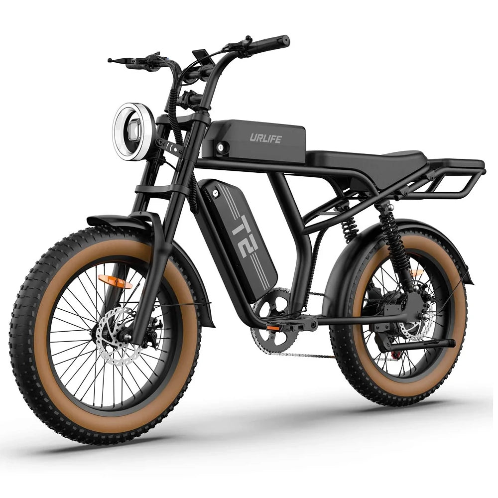 Electric Bike 48V 15.6AH 250W(Peak 1500W) Motor Recommended Top Speed 25KM/H 20inch Fat Tire 160KM Max Mileage 120KG Max Load Electric Bicycle