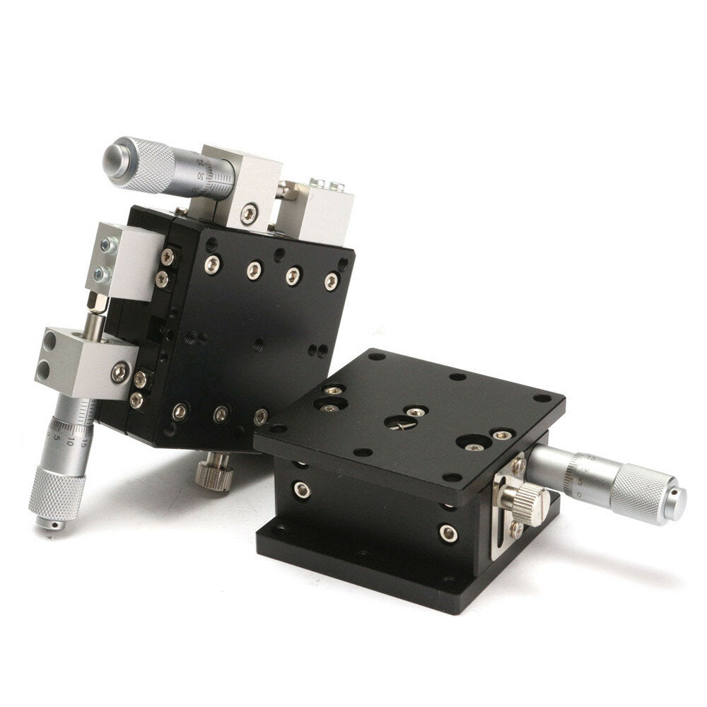 60x60mm XYZ 3-Axis Linear Stage Adjustable Manual Displacement Platform Sliding Table