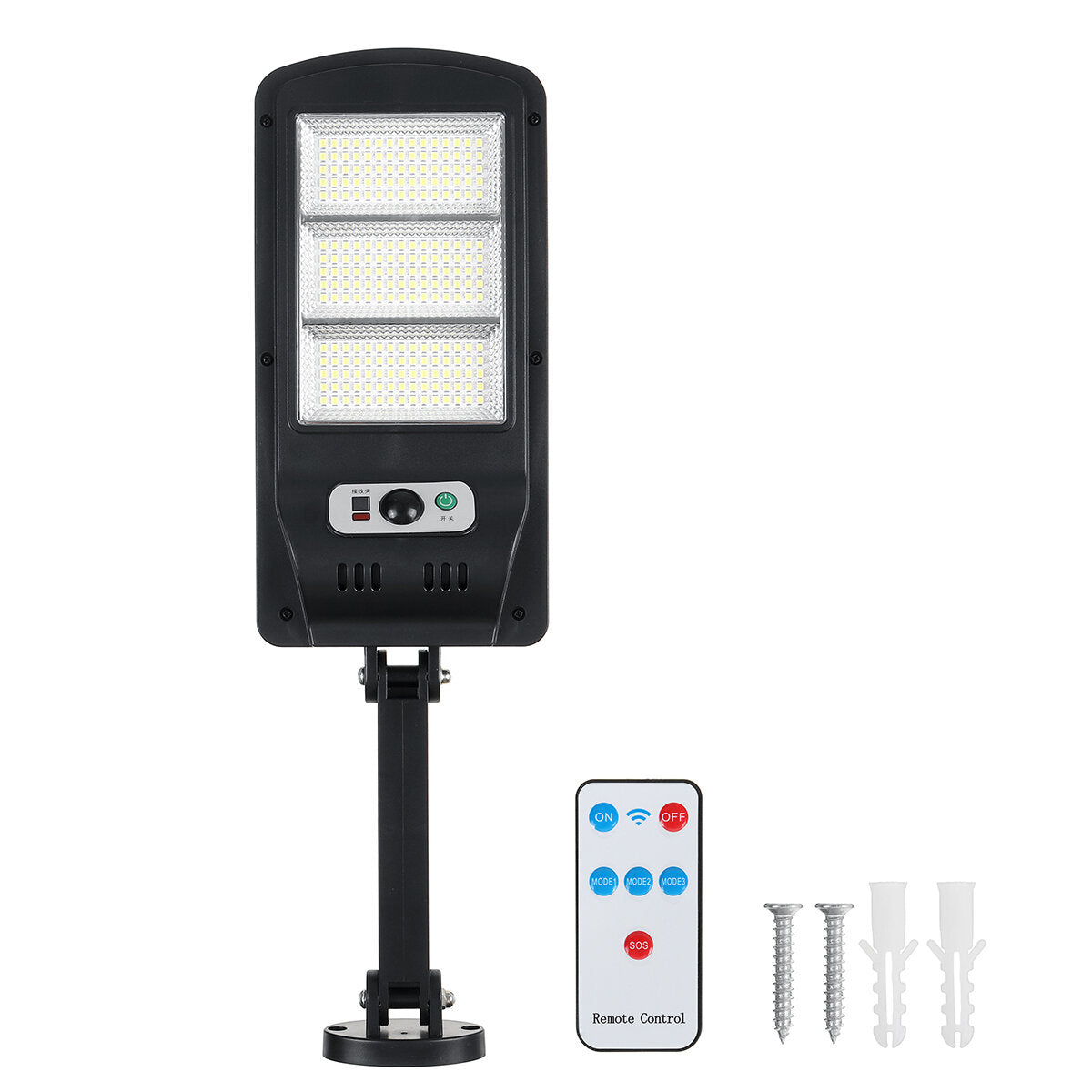 LED Solar Wall Light Garden Security Lamp PIR Motion Sensor IP65 Remote Control