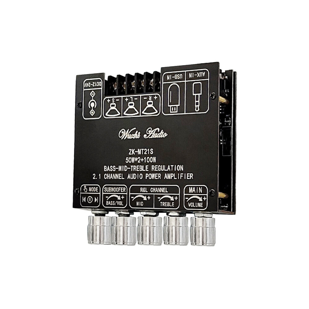 2.1 Channel Bluetooth 5.1 Subwoofer Amplifier Board Module 50WX2+100W Power Audio Stereo Amplifier Board