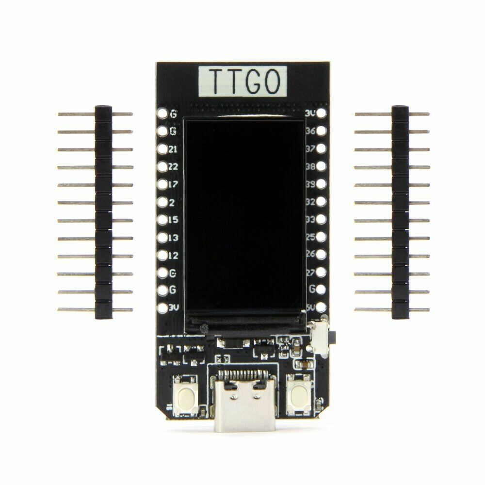 16MB/4MB CH340K TTGO T-Display ESP32 WiFi Bluetooth Module LCD Development Board with 1.14 Inch Color Screen