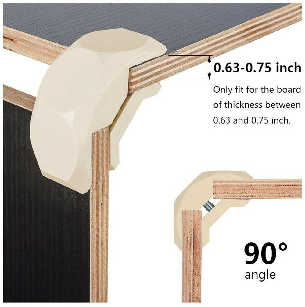 8PCS Wood Clamp Panel Connectors Right Angle Clip Set for Creative DIY Furniture