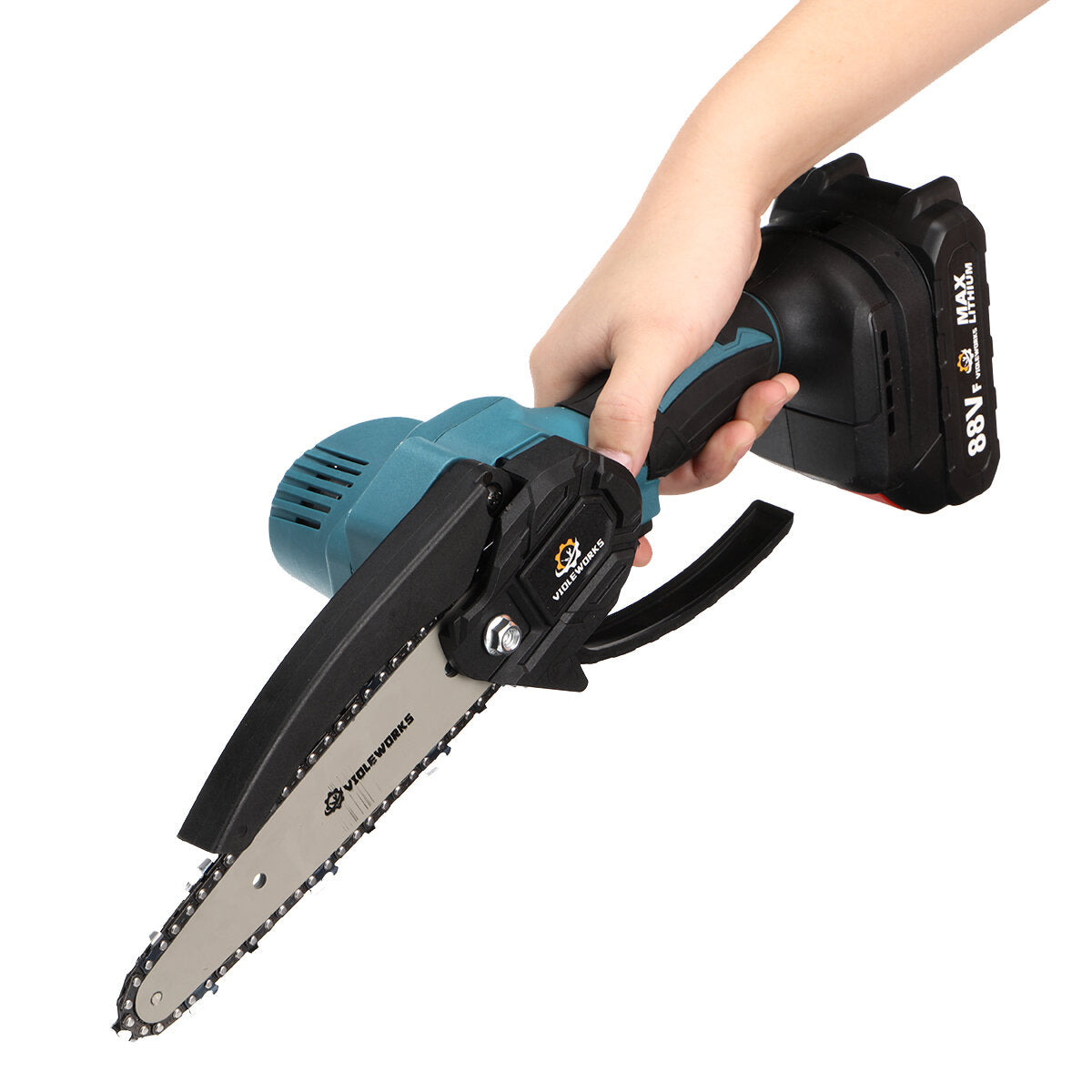 88VF 6 Inch Electric Chain Saw 1500W Cordless One-Hand Saws Woodworking Tool Wood Cutter