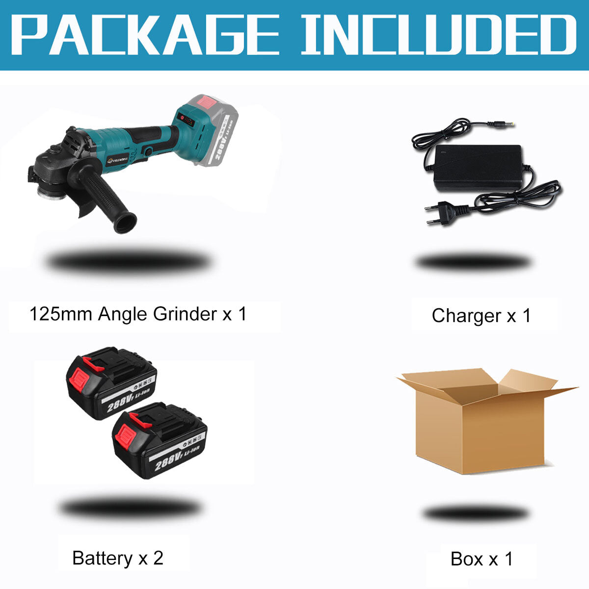 Cordless Angle Grinder 3 Gears Brushless Electric 100mm/125mm Polishing Machine