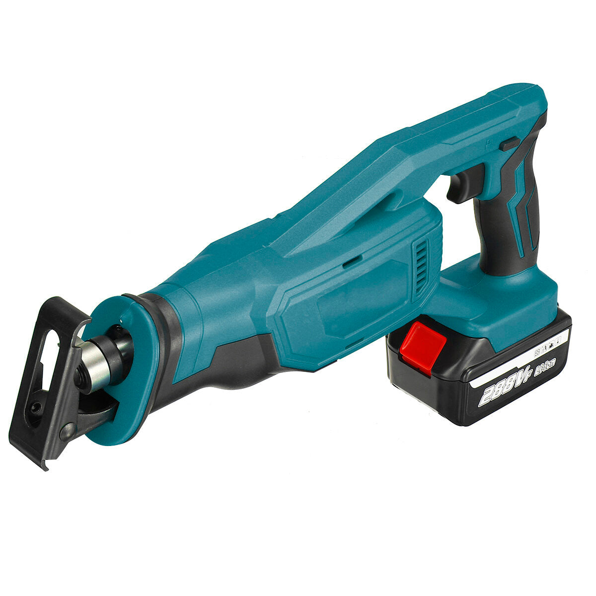 Cordless Reciprocating Saw Rechargeable Electric Recip Sabre Saw W/ 4pcs Blade & 2pcs Battery Wood Metal Plastic Sawing Tool