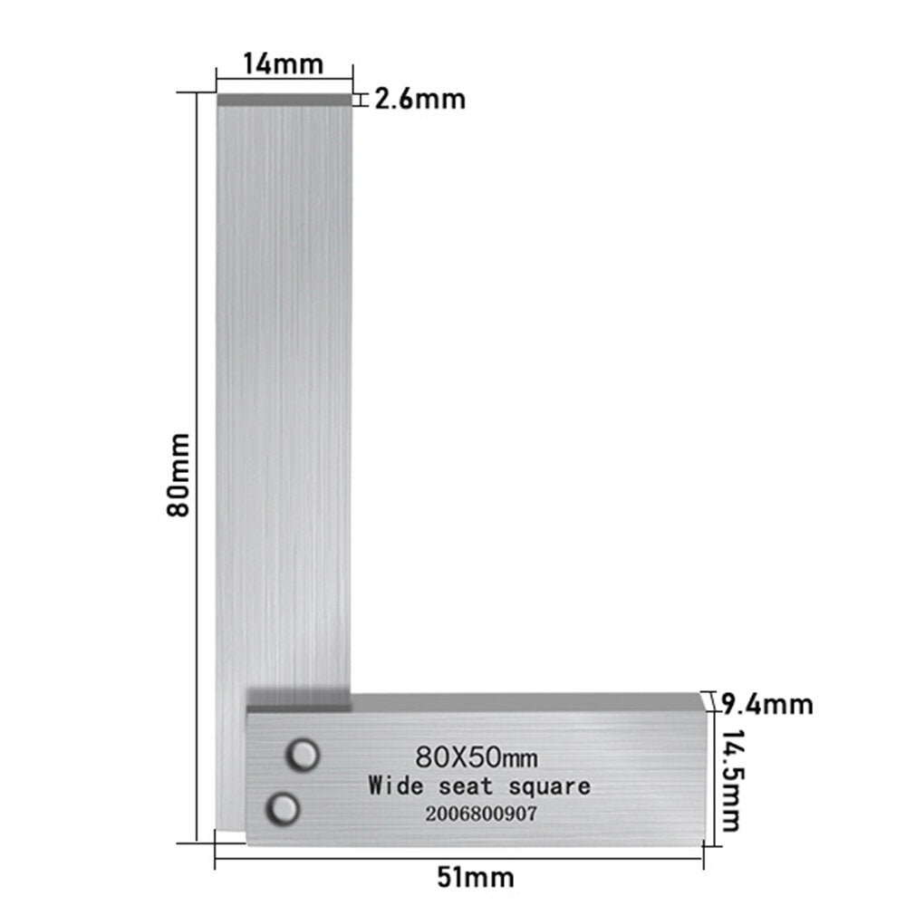High-Quality Stainless Steel Angle Gauge for Accurate Measurement in Woodworking & Workshop - 63mm to 125mm Sizes Available