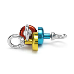 25mm 22kg Neodymium Recovery Magnet Metal Detector Circular Eyebolt Magnet Red/Yellow/Blue