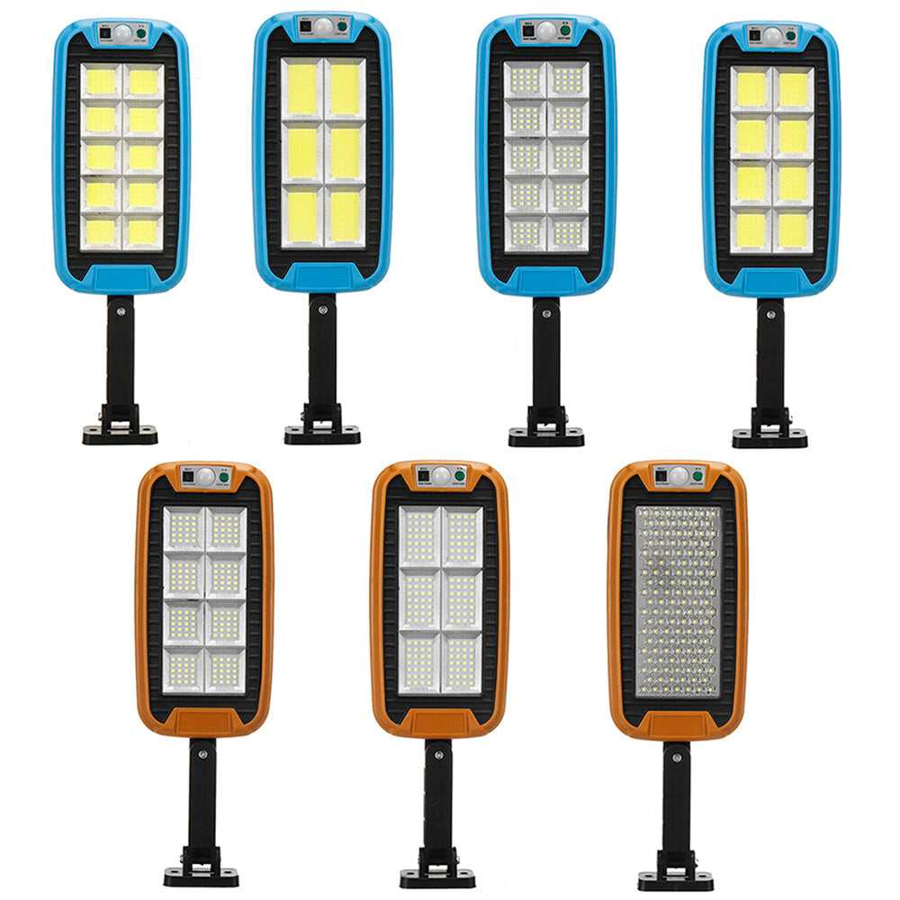 COB LED Solar Street Wall Light PIR Motion Sensor Dimmable Lamp Outdoor Garden