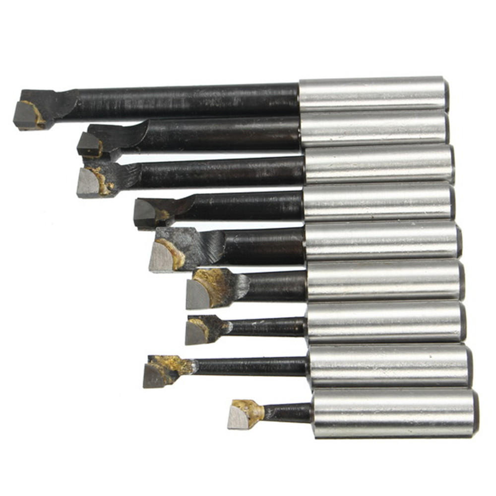 9pcs F1 1/2 Inch Shank Boring Bar Carbide Tipped Boring Bar Lathe Tools
