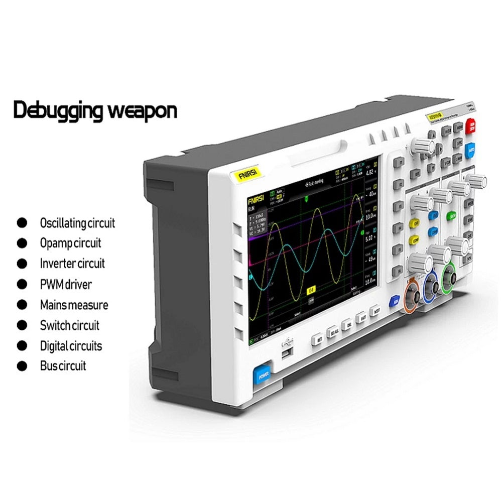7 Inch TFT LCD Display Screen 2 In 1 Dual Channel Input Storage Oscilloscope Digital Signal Generator
