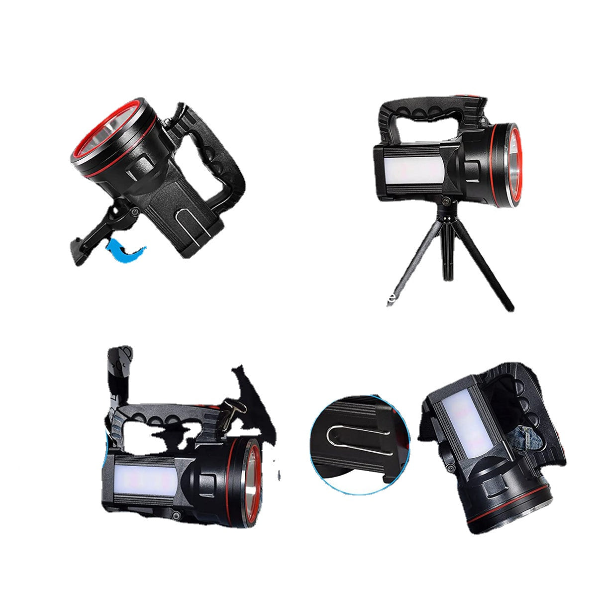 Portable LED Flashlight Strong Light Searchlight USB Charging Led Torch With Power Display