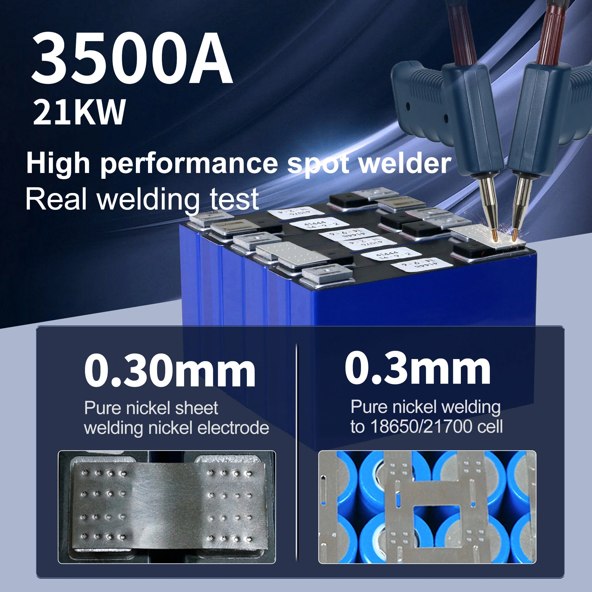 Dual-Mode Spot Welding Tool for Nickel-to-Nickel & Pure Nickel, High-Energy Double Pulse & Ultra-Low Internal Resistance
