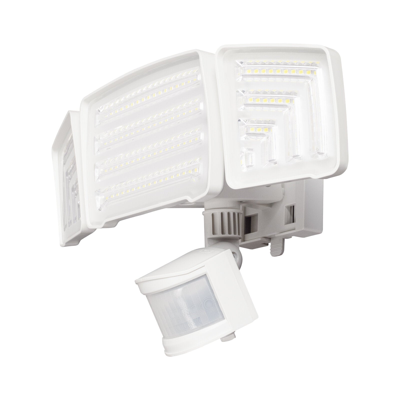 20W Motion Sensor Three-Head Solar Light 3 Working Modes 2000LM 21m Sensing Range Waterproof IP65