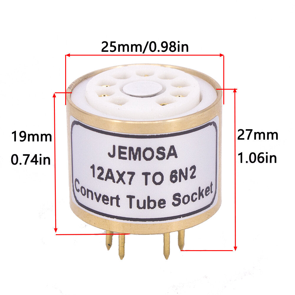 12AX7 12AU7 ECC82 ECC83 TO 6N2 6N1 6N6 6922 ECC88 E88CC DIY Audio Amplifier Vacuum Tube Convert Socket Adapter HIFI