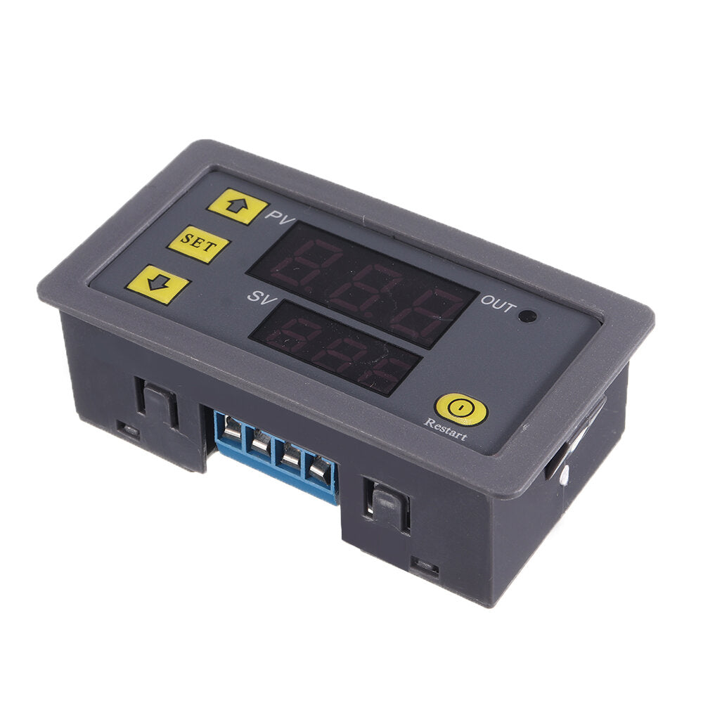 DC12V/24V Delay Timer Infinite Loop Delay Module Double Digital Display Time Relay Board 0~999 hr/min/sec