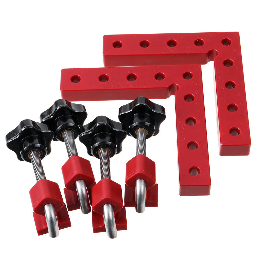 90° Right Angle Positioning Clamp Set for Woodworking - 120/160MM L-Shaped Fixture for DIY Projects and Assembly Tools