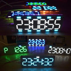 DIY 6 Digit LED Large Screen Two-Color Digital Tube Desktop Clock Kit Touch Control