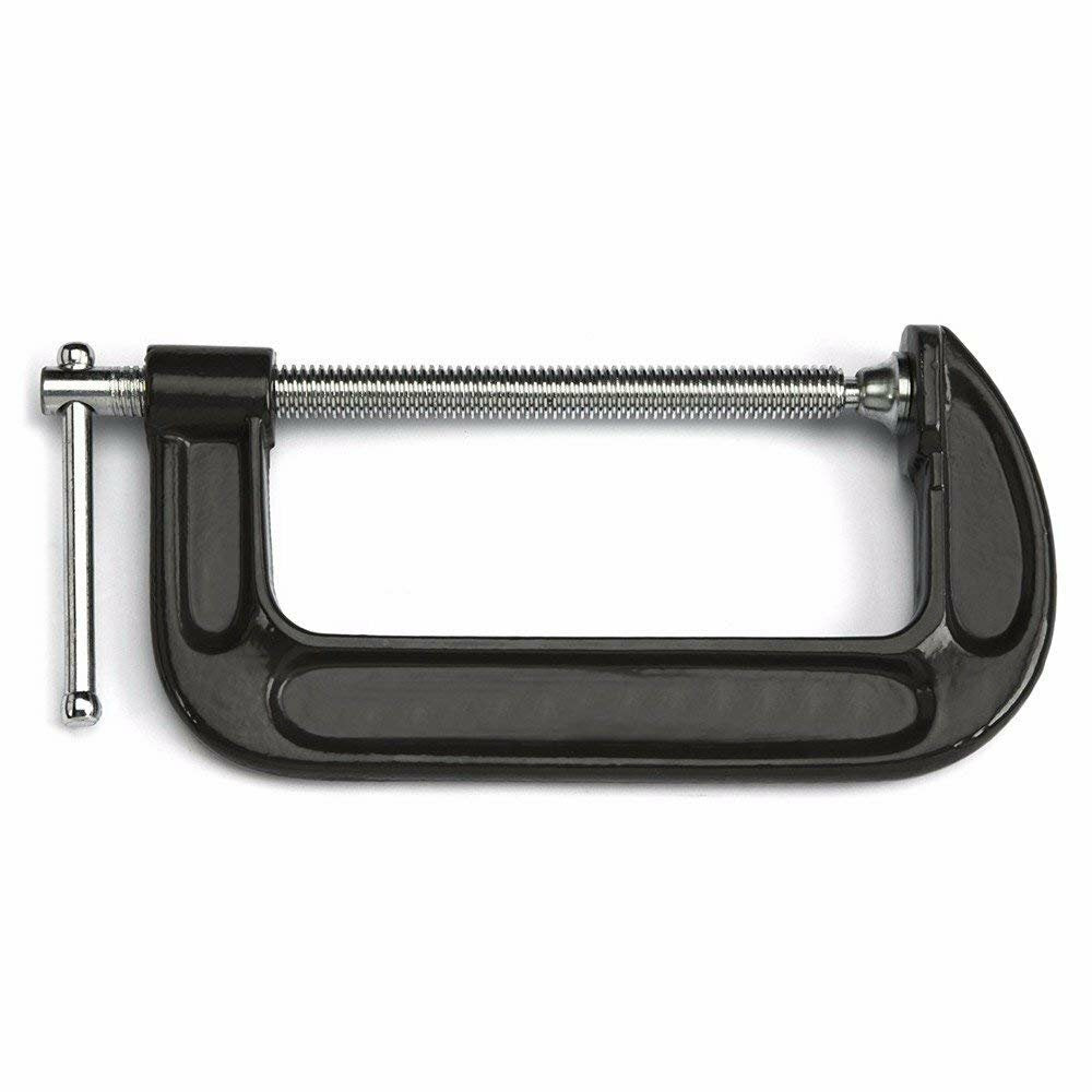 Heavy Duty C-Clamp Set, Adjustable 2-6 Inch Malleable Iron Steel Clamps for Woodworking, Welding, and Metalwork