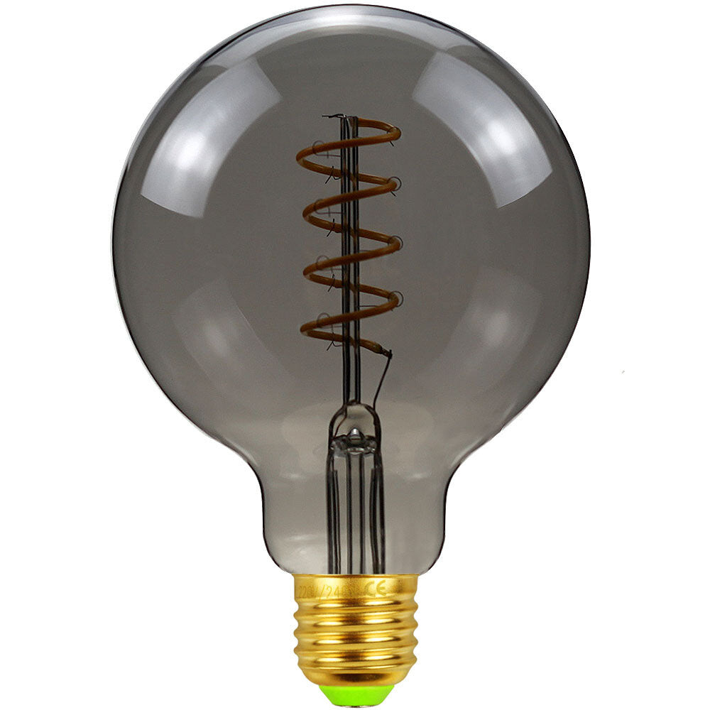 Lighting Designer 2700K 4W Dimmable LED Incandescent Light Bulb Gray Glass Bulb Filament Lamp Retro Decor