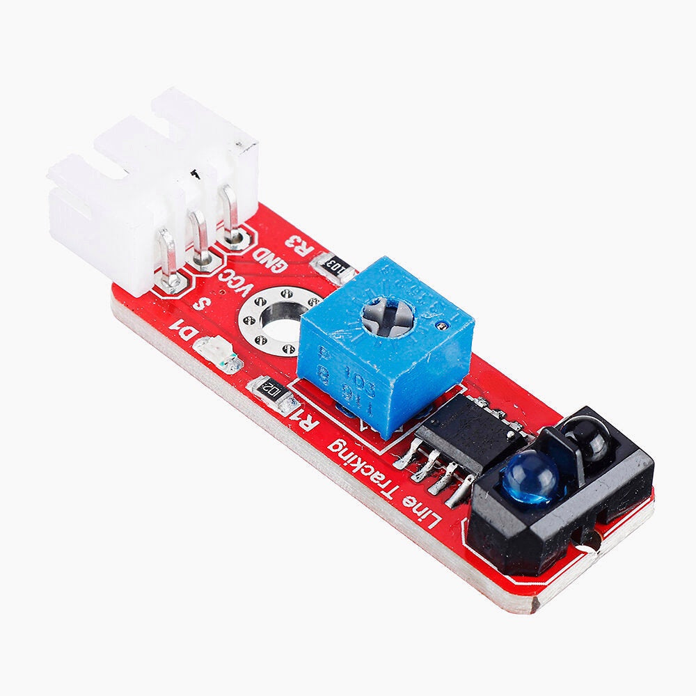 Gray-scale Sensor(Pad hole) Anti-reverse Plug White Terminal TCRT5000 Sensor Module