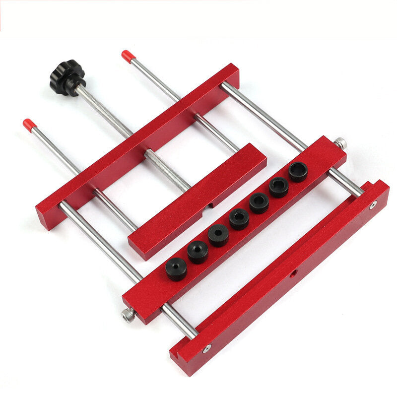 2-in-1 Mortise Tenon Jig Locator - Precision Doweling Tool for DIY Woodworking, Adjustable, Compact, Includes 7 Guide Bushings