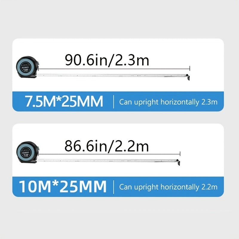 Steel Tape Measure Thickened Self-Locking Rubber for Woodworking Tool Ruler