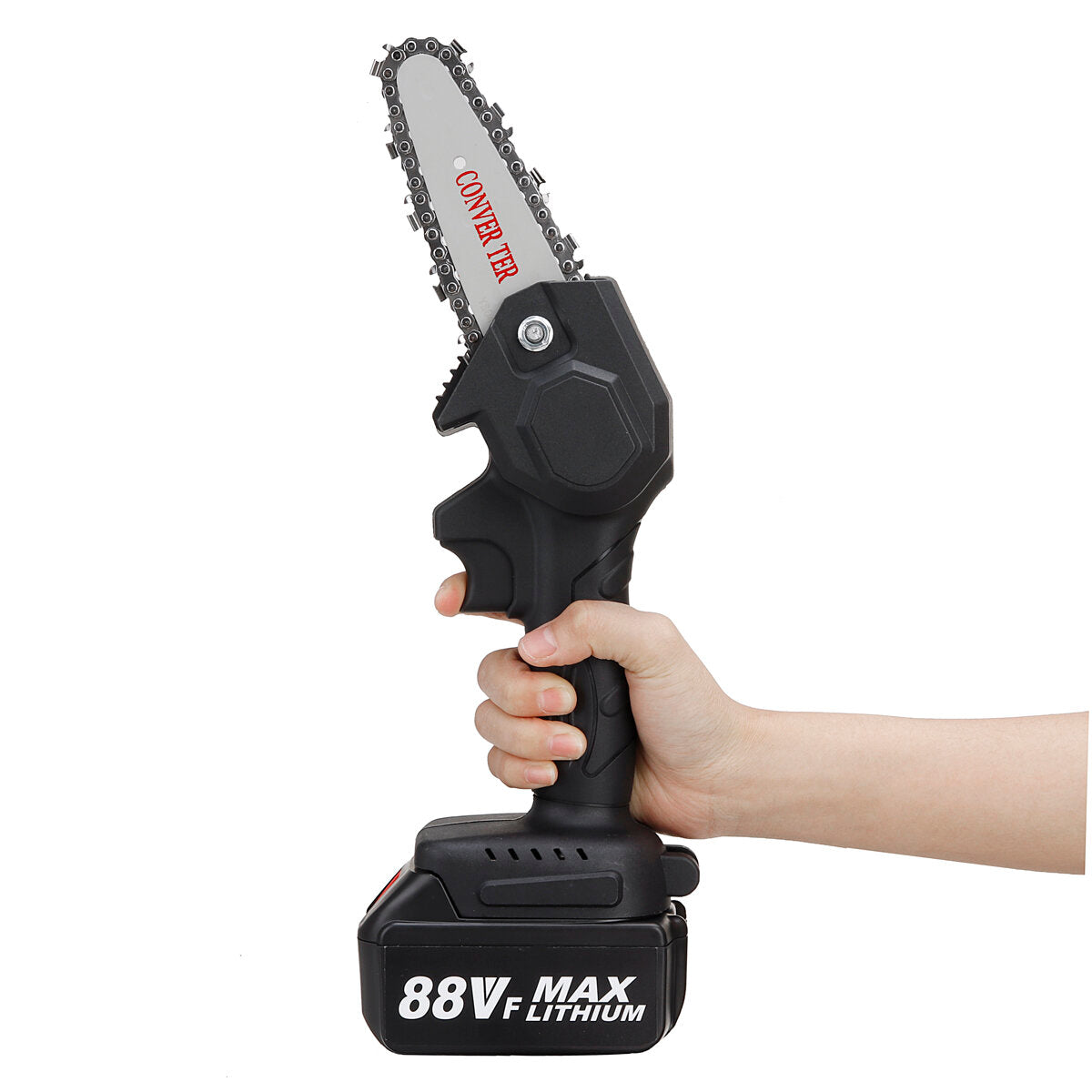 4 Inch 15000mAh Mini Electric Chain Saw Pruning Chainsaw Cordless Garden Tree Logging Trimming Saw