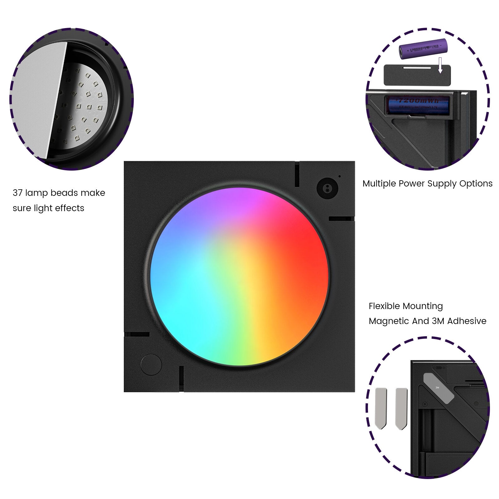 Smart LED Light Panels RGB Quantum Lights APP Control Works with Alexa Google Assistant