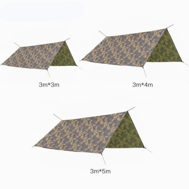 Square Camouflage Awnings Ultra Light Waterproof Outdoor Camping Tarp Tourist Travel Sun Shelter Garden Canopy