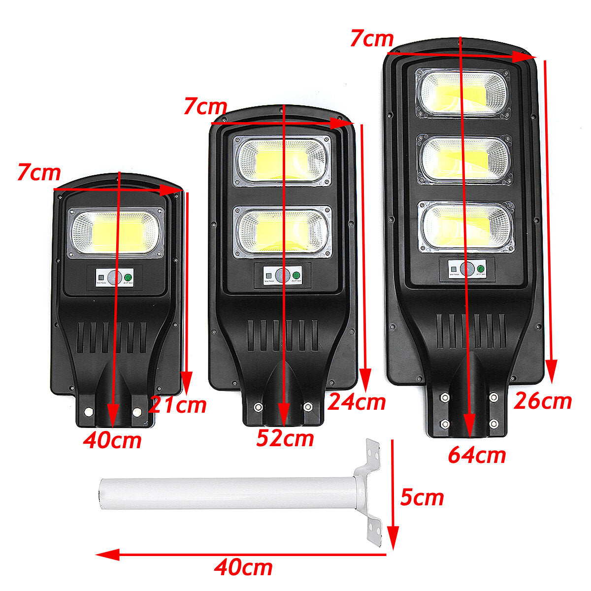 200/400/600W Solar Motion Sensor Outdoor  Wall Street Light Garden Lamp + Remote