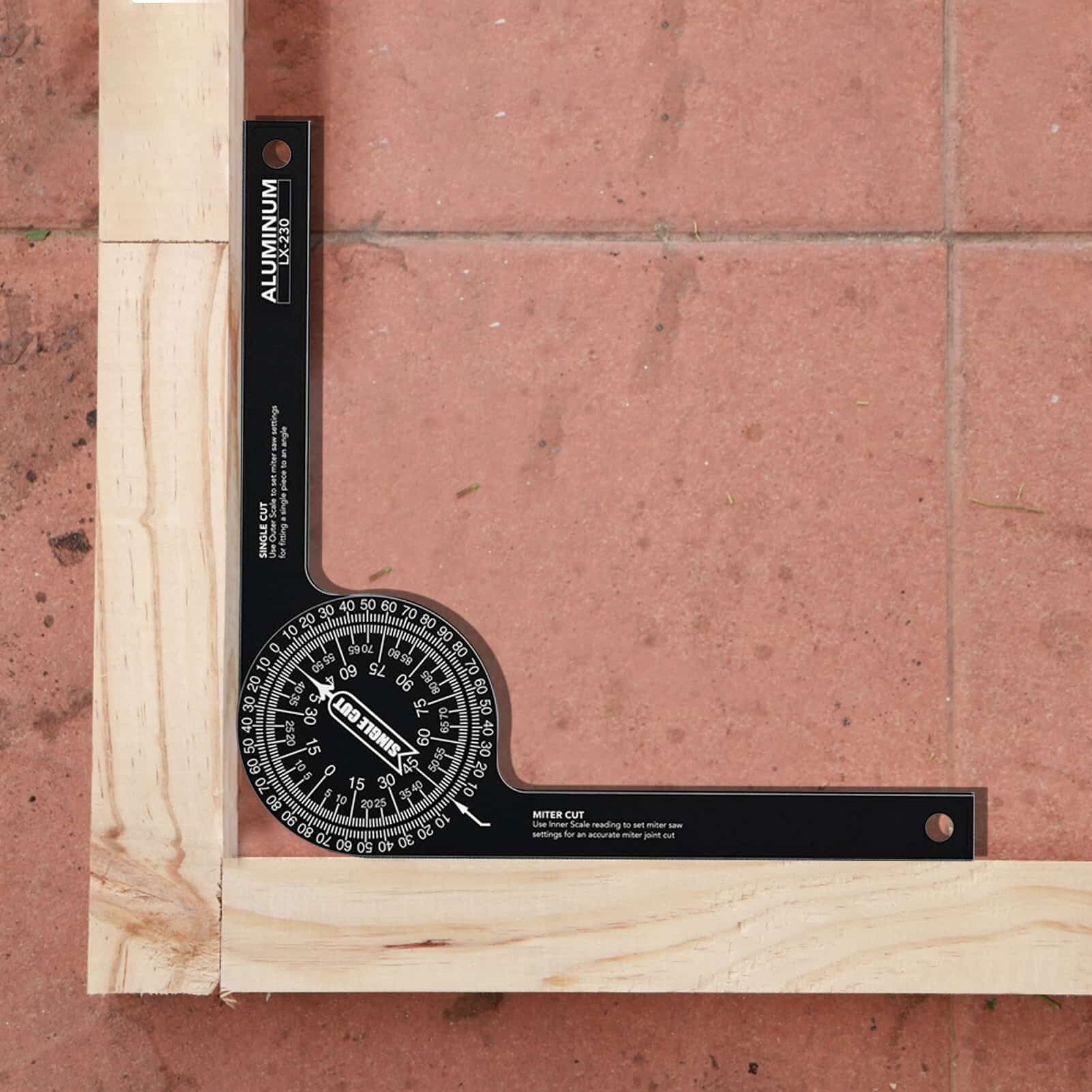 High-Precision Aluminum Angle Finder Protractor for Miter Saw - Durable, Easy Measurement for Carpentry & Woodworking