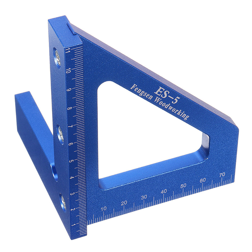 Aluminum Alloy 3D Miter Angle Marking T Ruler - 45/90 Degree Measuring Tool for Woodworking & DIY Projects
