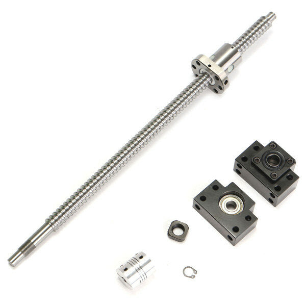 400mm Ball Screw with BK12 BF12 Supports and 6.35x10mm Coupler for CNC