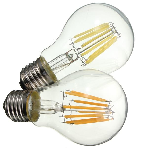 LED 8W Retro Filament Light White/Warm White Tungsten Globe Lamp Bulb AC 220V
