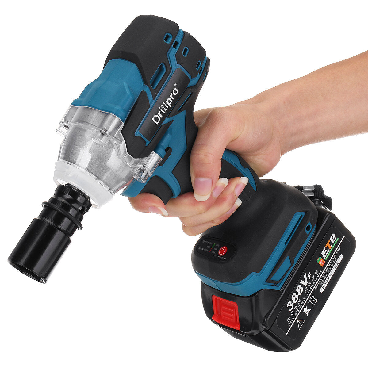 388VF 520N.m Brushless Electric Cordless Impact Wrench 1/2 inch Drill Driver Power Tool For Home For Makita 18V Battery