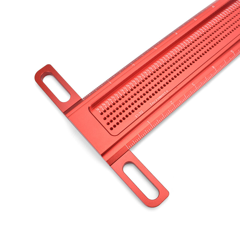 Aluminum Alloy T-Square Marking Ruler - 16"/20" for Accurate Scribing & Hole Positioning, Lightweight & Durable Tool