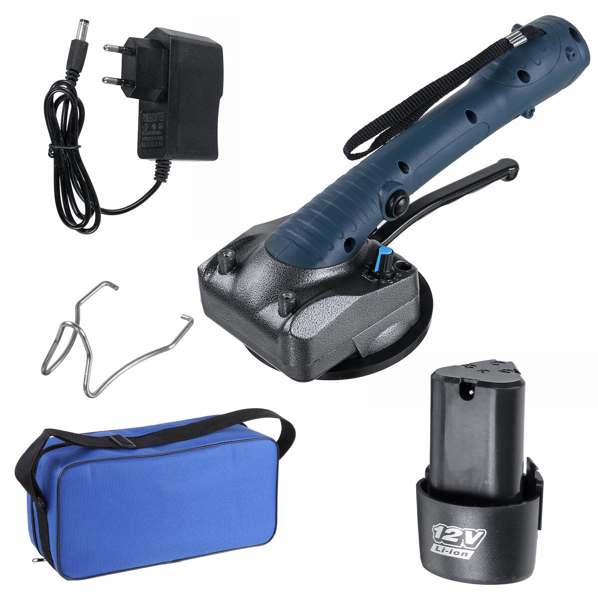 12V/24V 125mm 5 Speed Electric Tiler Tiling Machine Vibrator Suction LED Ceramic Floor Tile Tiler Power Tools