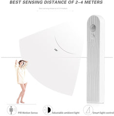 Battery Powered 1M 2M PIR Motion Sensor Activated Dimmable LED Strip Light for Cabinet Wardrobe