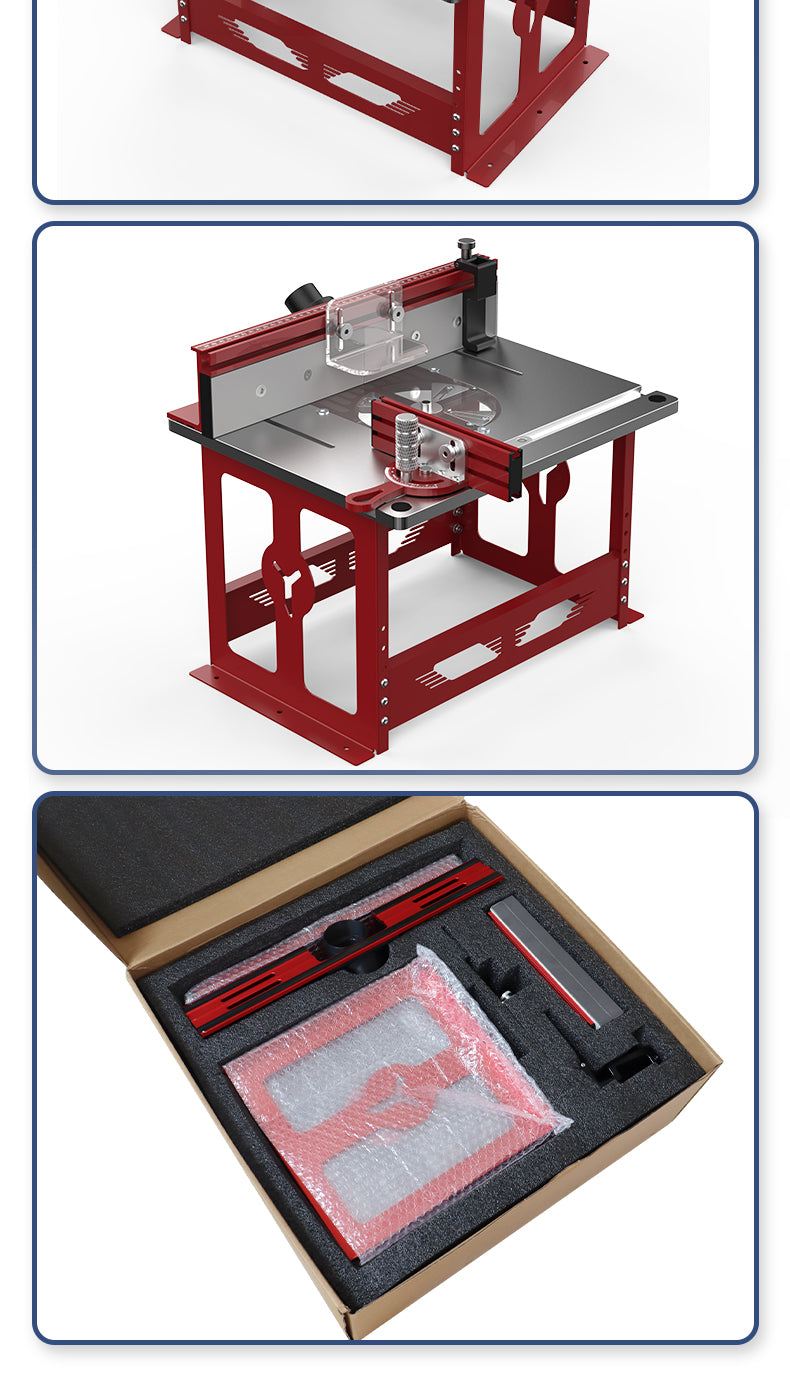 Bench Top Router Table Workbench with Miter Gauge / Profile Fence System / Dust Collection Port for Most Routers