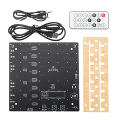 DIY Square 8x8x8 3D Light Electronic Cube Kit Blue Red LED Spectrum Board