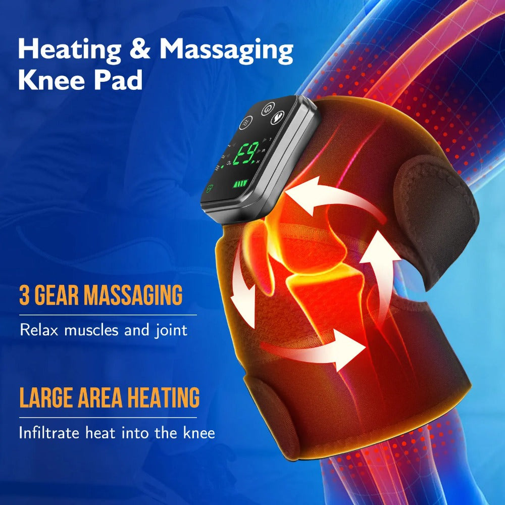Heated Shoulder Steamer Brace - 3-in-1 Massage & Heat Therapy, Adjustable Straps, 5000mAh Battery, Grey/Black