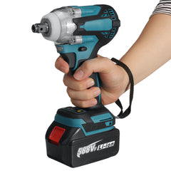 480N.m Wireless Eletric Impact Wrench 10 Cell Li-ion Battery Wrench Woodworking Tool W/ None/1/2 Battery Also For Makita