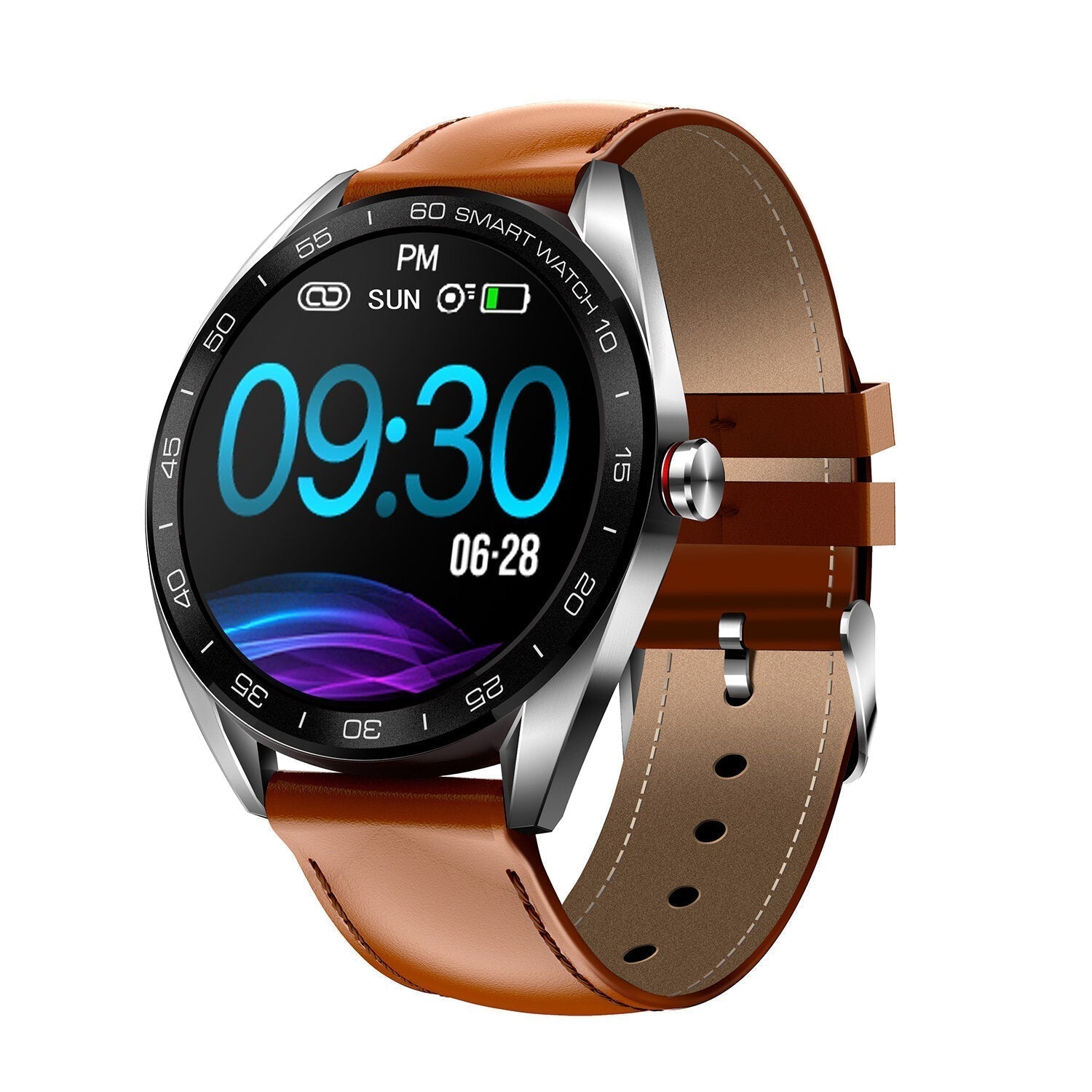 Full Touch Color Screen Smart Watch Multi Function Business Style HR and Blood Pressure Monitor Wristband