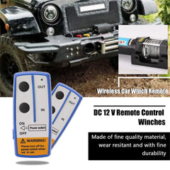Electric Winch 4500LBS 12V Motorized Steel Cable Wireless Remote Offroad Recovery Heavy Duty Puller Snow Mud Towing Self Recovery