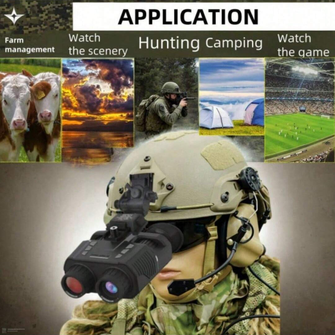 Dual-Screen Binoculars with 3D Display, 7x Magnification, Rechargeable Battery, Night Vision, and Photo/Video Capability