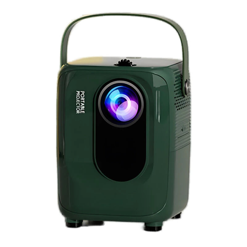 AI Voice Remote Portable Projector 1080P HDR10+ WiFi+BT Low Blue Light Home Theater with Surround Sound & 3D Video Player EU Plug